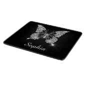 Planche À Découper Papillon Diamant Blanc, Nom de Script DIY, Noir (Coin)
