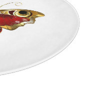 Planche À Découper Papillon fleur rouge avec des roses rouges (Coin)