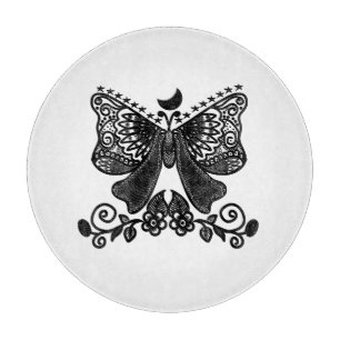 Planche À Découper Papillon Lune Mystique   Art Insecte Gothique Céle