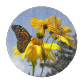 Planche À Découper Papillon monarque N Fleurs de soleil (Devant)