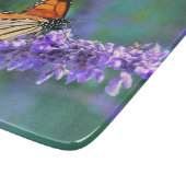 Planche À Découper Papillon Monarque sur Fleur violette lilas (Coin)