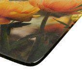 Planche À Découper Papillon orange et fleurs (Coin)