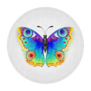 Planche À Découper Papillon Paon Arc-en-Ciel
