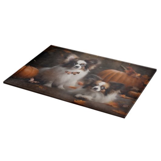 Planche À Découper Papillon Puppy Automne Citrouille de plaisir (Coin)