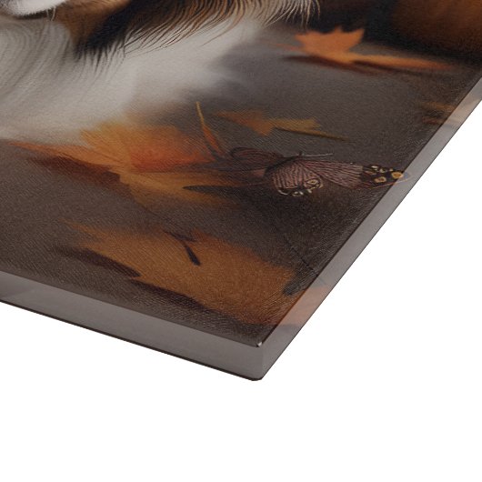Planche À Découper Papillon Puppy Automne Citrouille de plaisir (Coin)