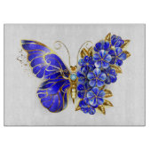 Planche À Découper Papillon saphir à fleurs (Devant)