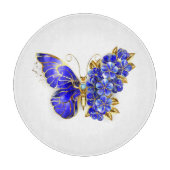 Planche À Découper Papillon saphir à fleurs (Devant)