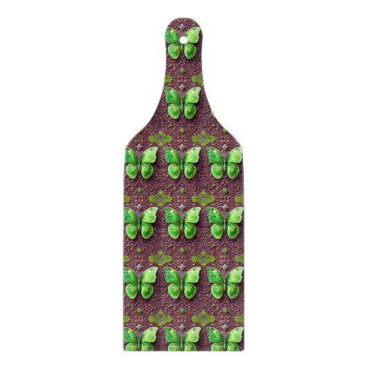 Planche À Découper Papillon vert en optique 3D (Devant)
