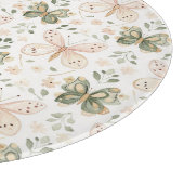 Planche À Découper Papillon Vert Menthe Rose Pâle (Coin)