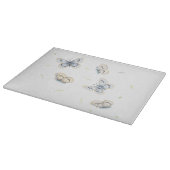 Planche À Découper Papillons bleus et crème en vol de rêve (Coin)