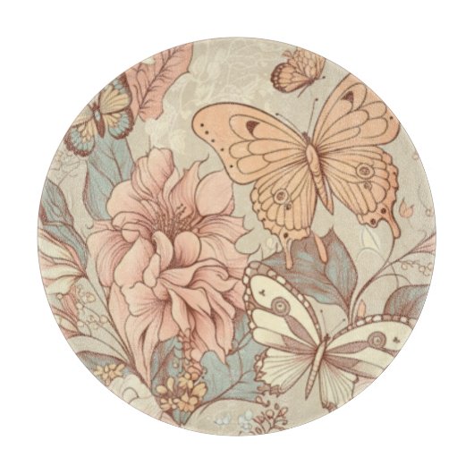 Planche À Découper Papillons et fleurs (Devant)