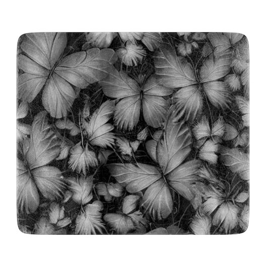 Planche À Découper Papillons gris Imprimer (Devant)