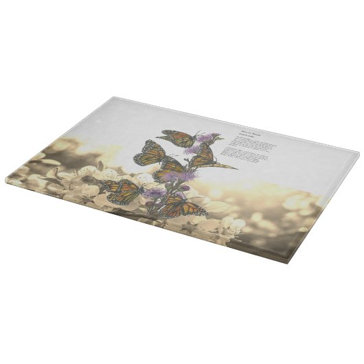 Planche À Découper Papillons Monarques Peints À La Main (Coin)
