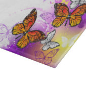 Planche À Découper Papillons monarques sur fond violet (Coin)