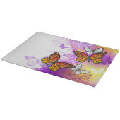 Planche À Découper Papillons monarques sur fond violet (Coin)