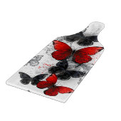 Planche À Découper Papillons noirs et rouges volants (Coin)