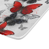 Planche À Découper Papillons noirs et rouges volants (Coin)