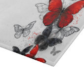 Planche À Découper Papillons noirs et rouges volants (Coin)