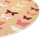 Planche À Découper Papillons, orange, jaune et corail (Coin)