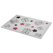 Planche À Découper Papillons rouges et noirs et positions (Coin)