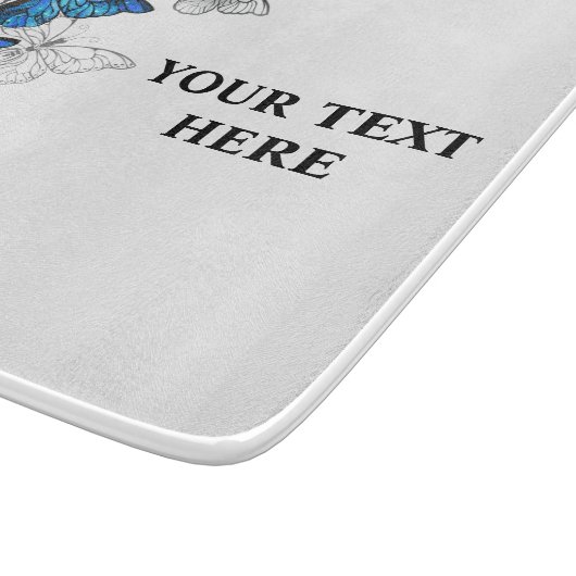 Planche À Découper Papillons volants bleus Morpho (Coin)