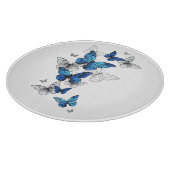 Planche À Découper Papillons volants bleus Morpho (Coin)