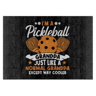 Planche À Découper Papy joueur de pickleball cool