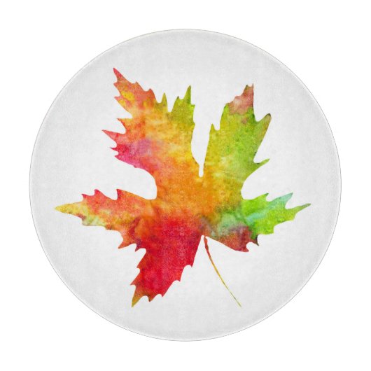 Planche À Découper Pâques de boisson de la feuille d'érable d'automne (Devant)