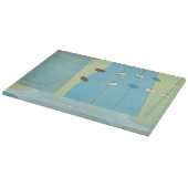 Planche À Découper Parade Abstraite des oeufs bleus (Coin)