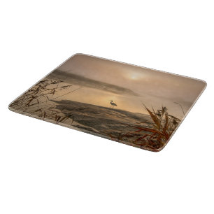 Planche À Découper Paradis du Héron - Paysage sur le Lac