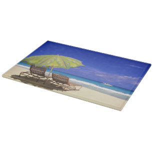Planche À Découper Parapluie de plage, Abaco, Bahamas