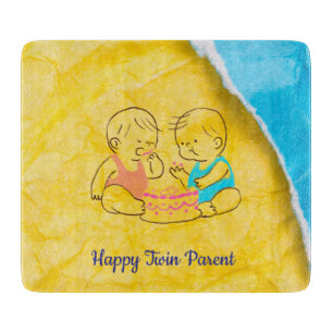 Planche À Découper Parent jumeaux heureux