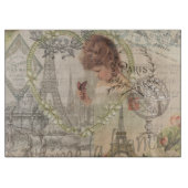 Planche À Découper Paris France Jolie fille Eiffel (Devant)