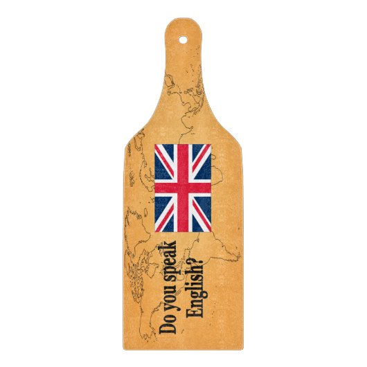 Planche À Découper Parles-tu anglais ? en anglais. Indicateur (Devant)