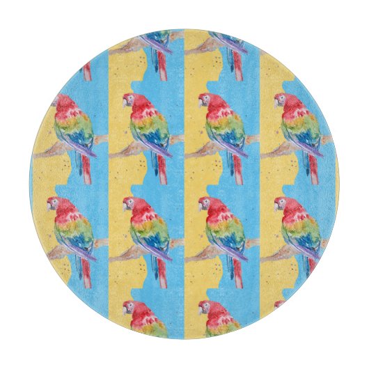 Planche À Découper Parrot Macaw Blue Bird Birthday Boys Mens (Devant)