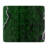 Planche À Découper Parties scintillant argentée Chic Marbre vert de l (Devant)