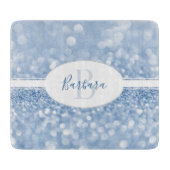 Planche À Découper Parties scintillant bleue Personnaliser la planche (Devant)