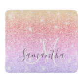 Planche À Découper Parties scintillant colorée moderne étincelle Nom (Devant)