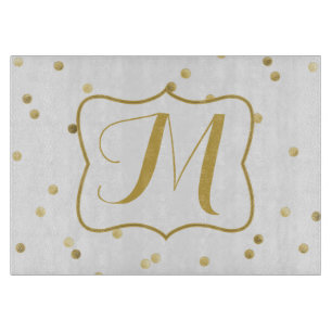 Planche À Découper Parties scintillant d'or Confetti Dot Polk Panneau