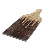 Planche À Découper Parties scintillant d'or faux bois charcuterie loo (Coin)