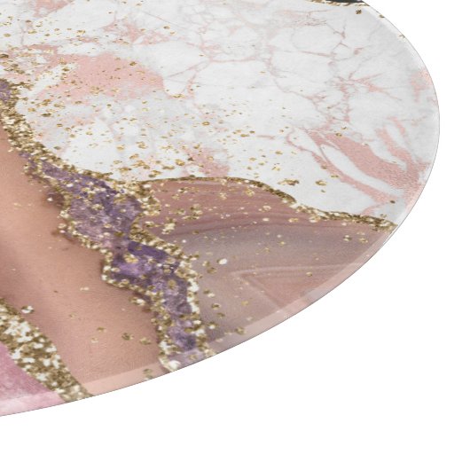 Planche À Découper Parties scintillant d'or rose blanc noir marbre d' (Coin)