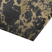 Planche À Découper Parties scintillant dorée moderne Marbre noir (Coin)