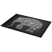 Planche À Découper Parties scintillant en mosaïque argentée Eléphant (Coin)