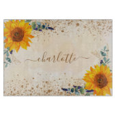 Planche À Découper Parties scintillant en or rose Eucalyptus verdure  (Devant)