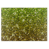 Planche À Découper Parties scintillant en or vert clair chatoyantes (Devant)
