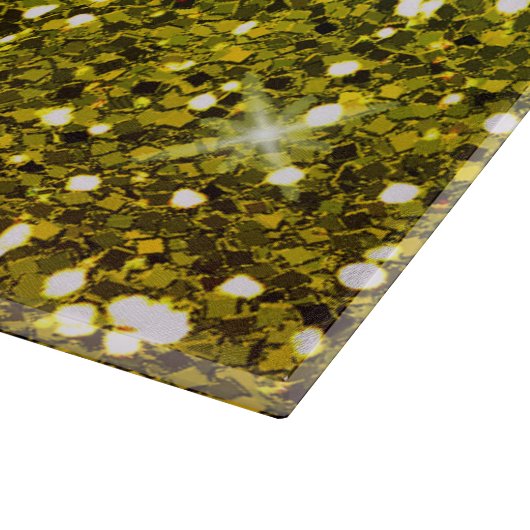 Planche À Découper Parties scintillant en or vert clair chatoyantes (Coin)