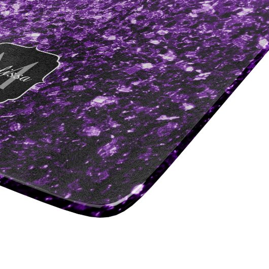 Planche À Découper Parties scintillant foncé violet faux brillant sci (Coin)