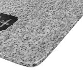 Planche À Découper Parties scintillant gris argent scintille Monogram (Coin)