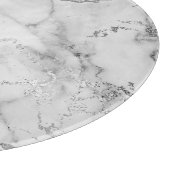 Planche À Découper Parties scintillant moderne en marbre blanc et arg (Coin)