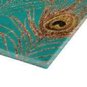 Planche À Découper Parties scintillant Peacock Feathers Motif (Coin)